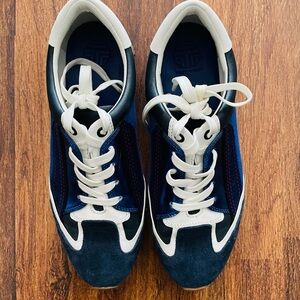 Tory Burch Navy Blue and White Sneakers